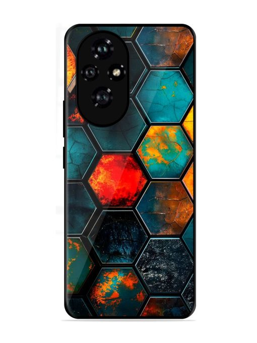 Hexagon Hive Glossy Soft Edge Case for Honor 200 (5G)