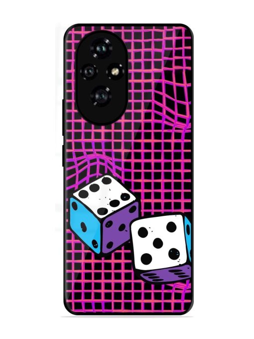 Glitched Dice Glossy Soft Edge Case for Honor 200 (5G)