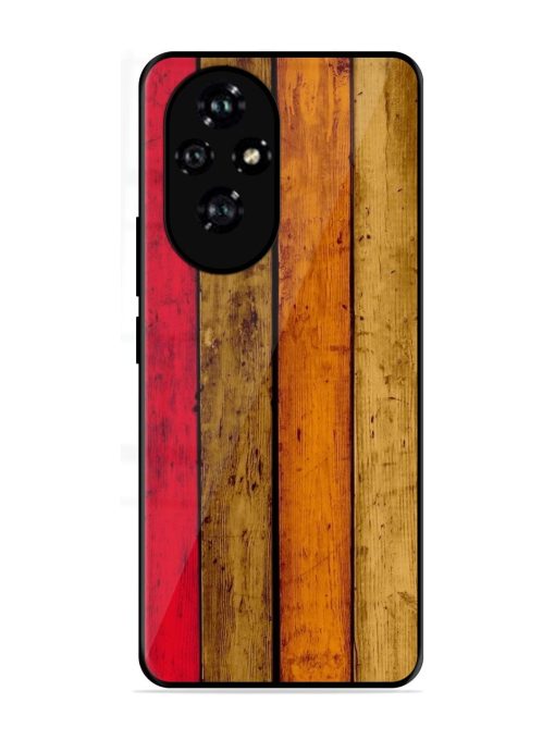 Colorful Woodgrain Glossy Soft Edge Case for Honor 200 (5G)