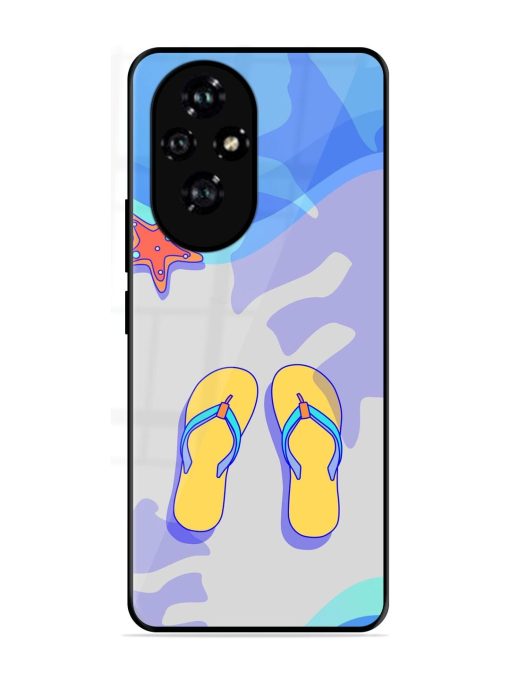 Sandy Toes And Salty Seas Glossy Soft Edge Case for Honor 200 (5G)