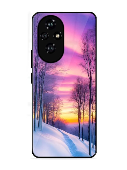 Winter'S Purple Haze Glossy Soft Edge Case for Honor 200 (5G)