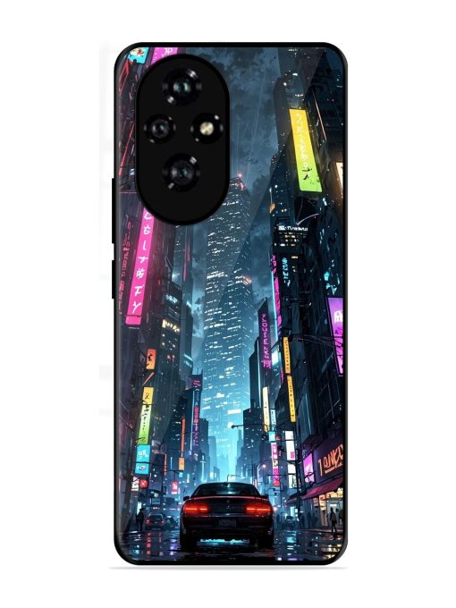 Neon Nightscape Glossy Soft Edge Case for Honor 200 (5G)