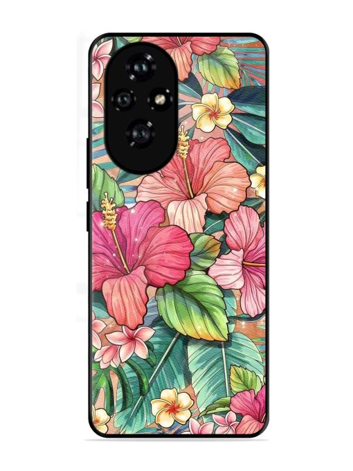 Tropical Tapestry Glossy Soft Edge Case for Honor 200 (5G)