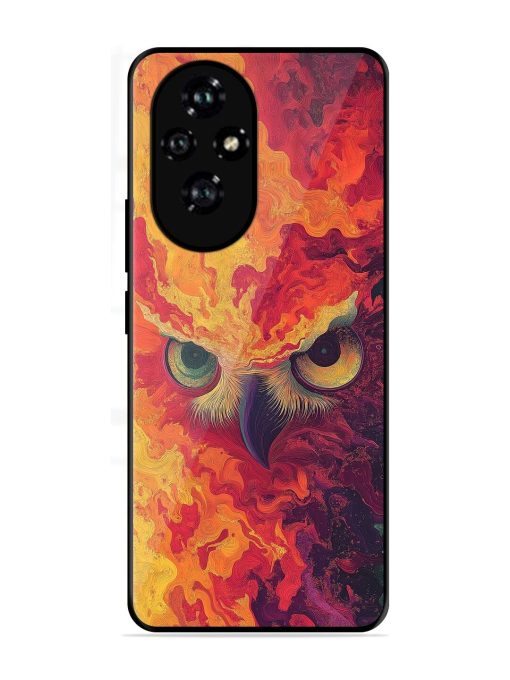 Fiery Owl Glossy Soft Edge Case for Honor 200 (5G)