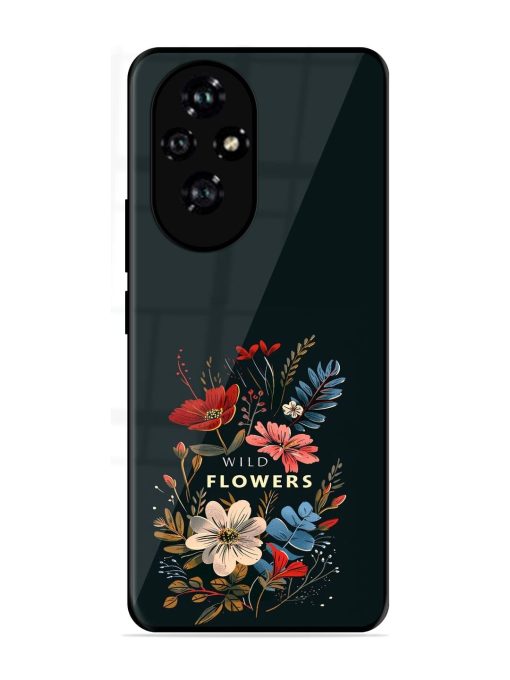 Dark Floral Glossy Soft Edge Case for Honor 200 (5G)