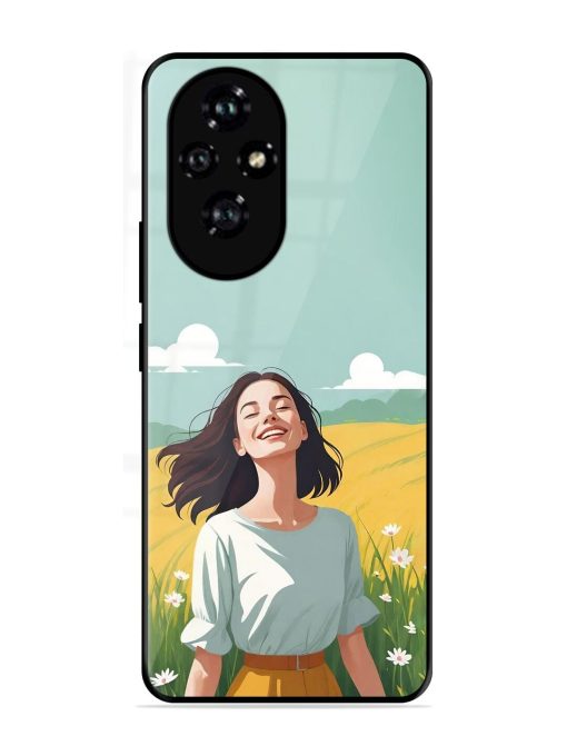 Girl Graffiti Glossy Soft Edge Case for Honor 200 (5G)