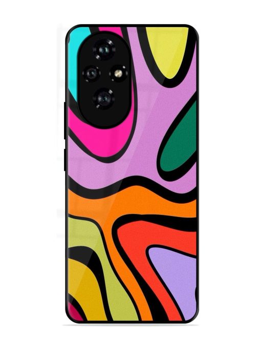 Groovy Swirls Glossy Soft Edge Case for Honor 200 (5G)