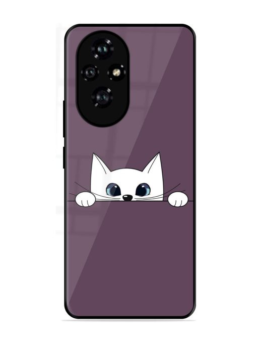 Peek-A-Boo Kitty Glossy Soft Edge Case for Honor 200 (5G)