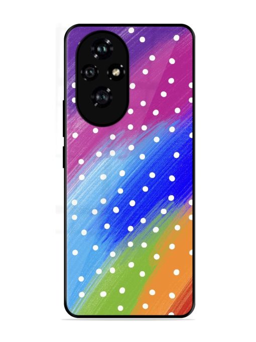 Rainbow Polka Dot Dream Glossy Soft Edge Case for Honor 200 (5G)