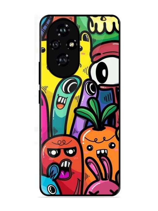 Whimsical Doodle Chaos Glossy Soft Edge Case for Honor 200 (5G)