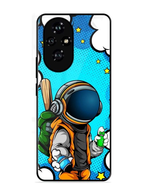 Space Graffiti Artist Glossy Soft Edge Case for Honor 200 (5G)