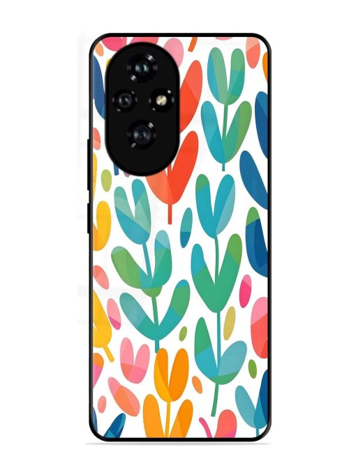 Rainbow Of Blooms Glossy Soft Edge Case for Honor 200 (5G)