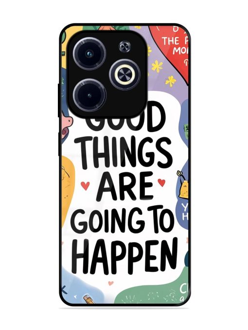 Uplifting Scribbles Glossy Soft Edge Case for Infinix Hot 40I