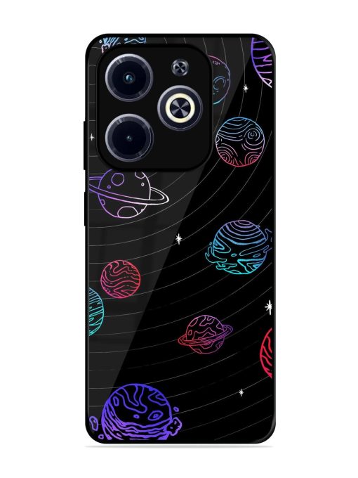 Cosmic Ballet Glossy Soft Edge Case for Infinix Hot 40I