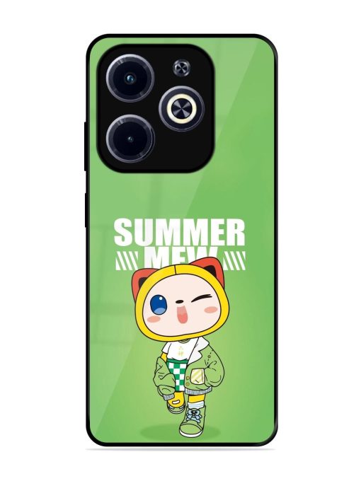 Purrfect Summer Glossy Soft Edge Case for Infinix Hot 40I