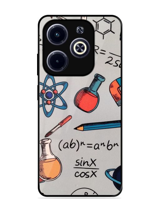 Science Doodle Glossy Soft Edge Case for Infinix Hot 40I