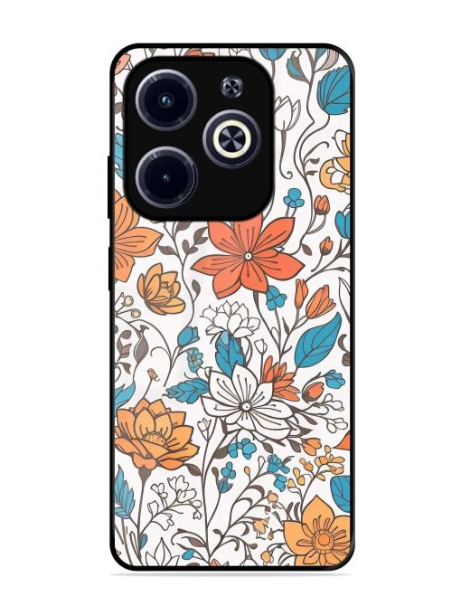 Floral Symphony Glossy Soft Edge Case for Infinix Hot 40I