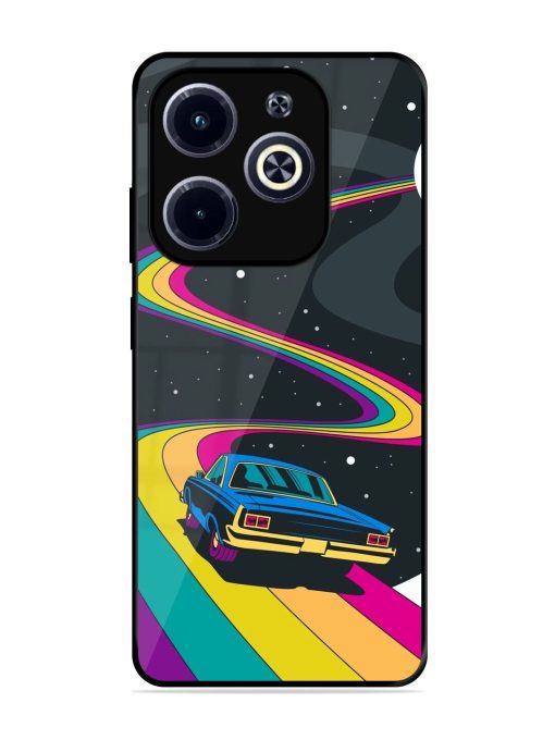 Rainbow Road Glossy Soft Edge Case for Infinix Hot 40I