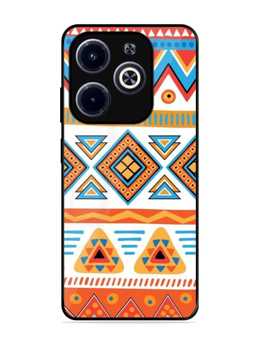 Vibrant Tribal Pattern Glossy Soft Edge Case for Infinix Hot 40I