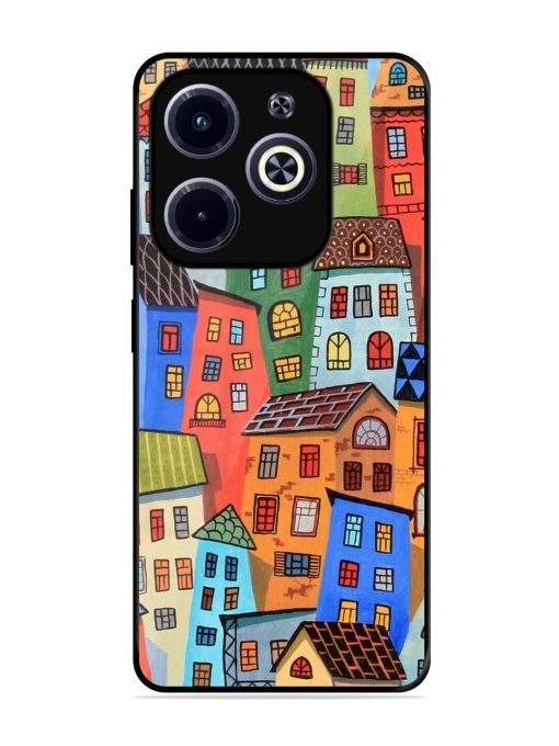 Rainbow House Glossy Soft Edge Case for Infinix Hot 40I