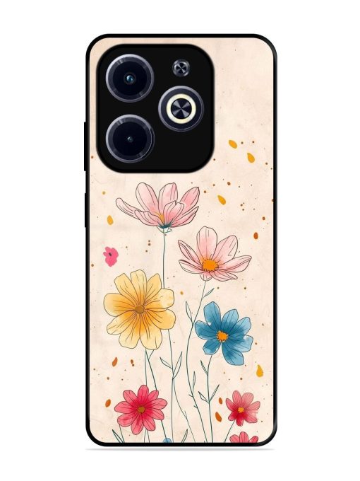 Delicate Bloom Glossy Soft Edge Case for Infinix Hot 40I