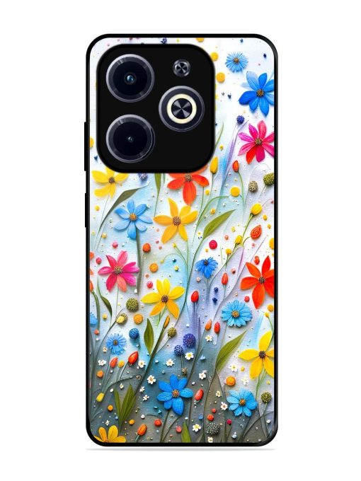 Vibrant Floral Glossy Soft Edge Case for Infinix Hot 40I