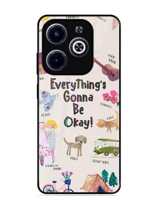 Sunshine And Smiles Glossy Soft Edge Case for Infinix Hot 40I