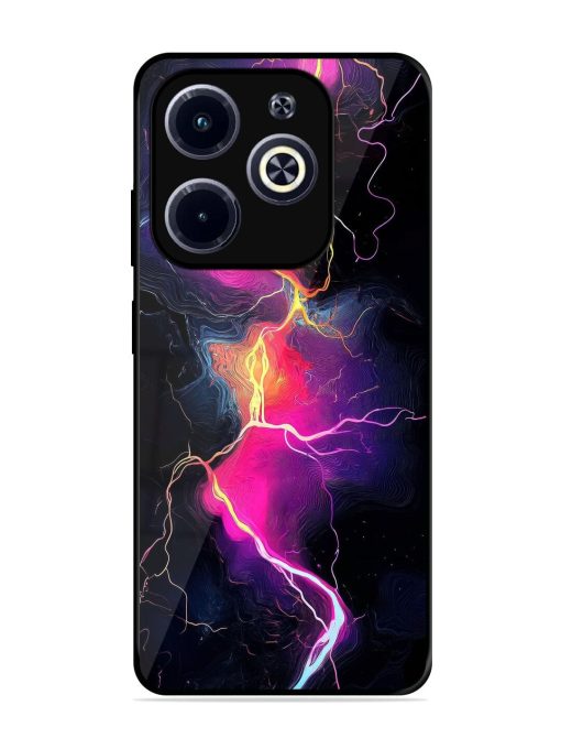 Electric Dreams Glossy Soft Edge Case for Infinix Hot 40I