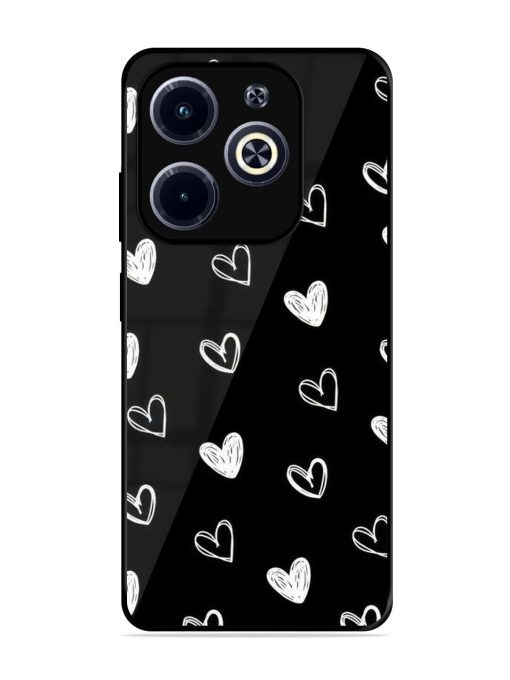 Scattered Hearts Glossy Soft Edge Case for Infinix Hot 40I