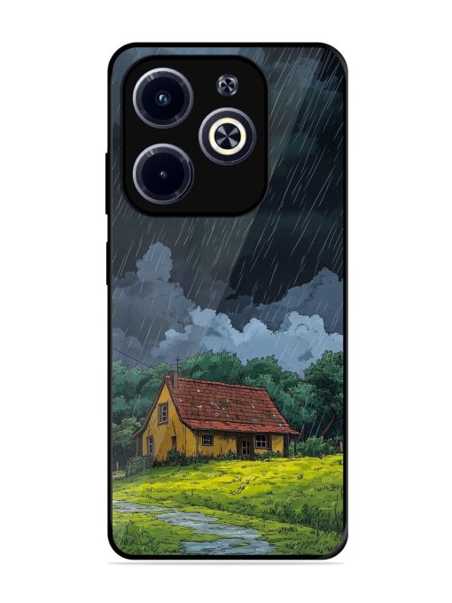 Rainy Day Retreat Glossy Soft Edge Case for Infinix Hot 40I