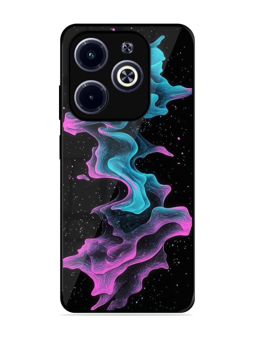 Cosmic Currents Glossy Soft Edge Case for Infinix Hot 40I