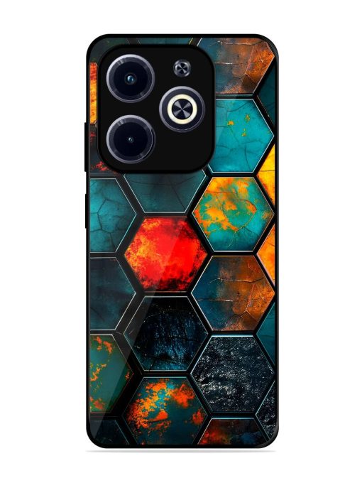 Hexagon Hive Glossy Soft Edge Case for Infinix Hot 40I