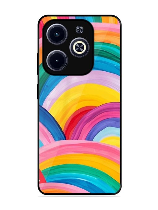 Rainbow Symphony Glossy Soft Edge Case for Infinix Hot 40I