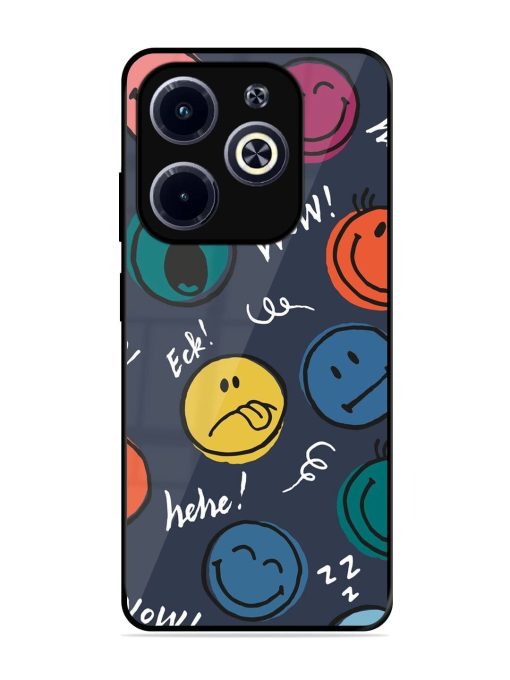 Emoticon Parade Glossy Soft Edge Case for Infinix Hot 40I