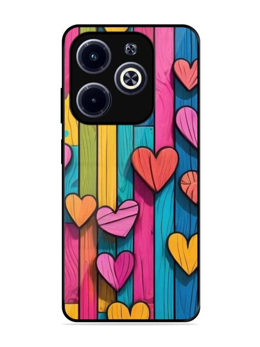 Rainbow Of Hearts Glossy Soft Edge Case for Infinix Hot 40I