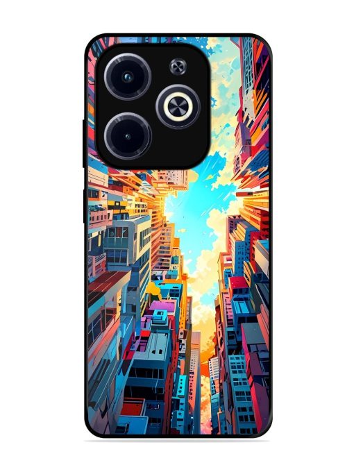 Skyward City Glossy Soft Edge Case for Infinix Hot 40I