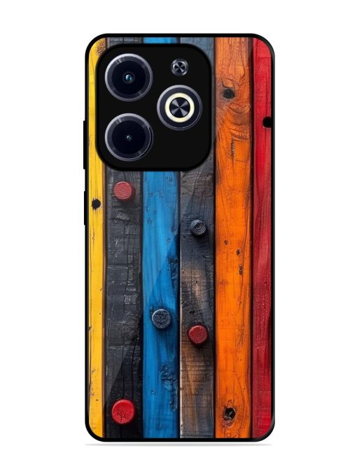 Rainbow Plank Glossy Soft Edge Case for Infinix Hot 40I