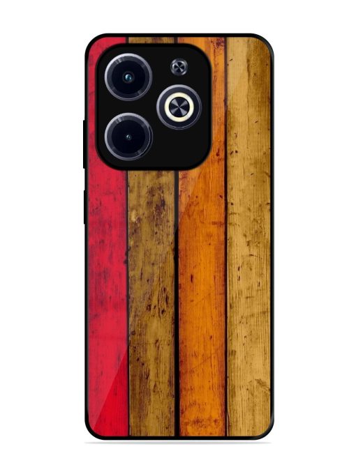 Colorful Woodgrain Glossy Soft Edge Case for Infinix Hot 40I