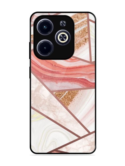 Rosy Mosaic Glossy Soft Edge Case for Infinix Hot 40I