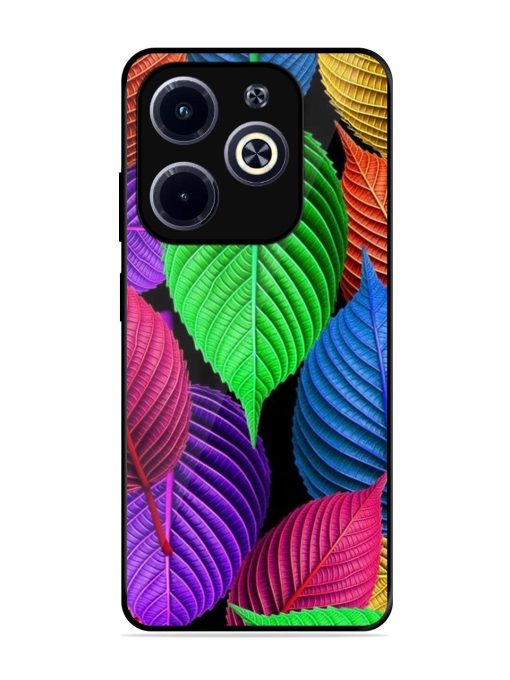 Rainbow Leaf Symphony Glossy Soft Edge Case for Infinix Hot 40I