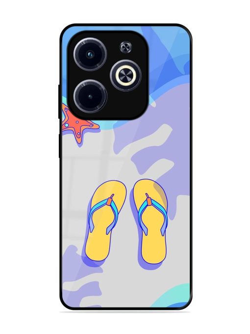 Sandy Toes And Salty Seas Glossy Soft Edge Case for Infinix Hot 40I