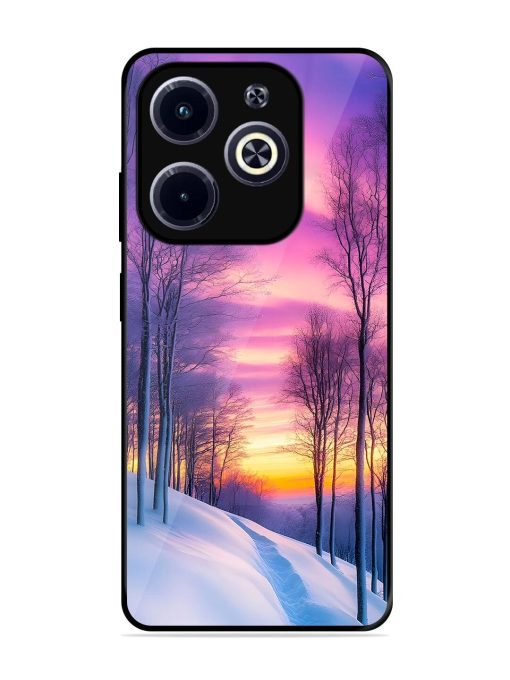 Winter'S Purple Haze Glossy Soft Edge Case for Infinix Hot 40I