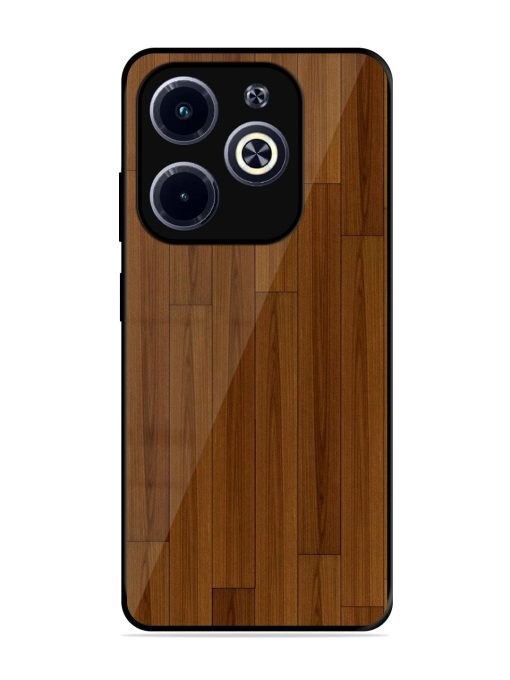 Warm Woodgrain Glossy Soft Edge Case for Infinix Hot 40I