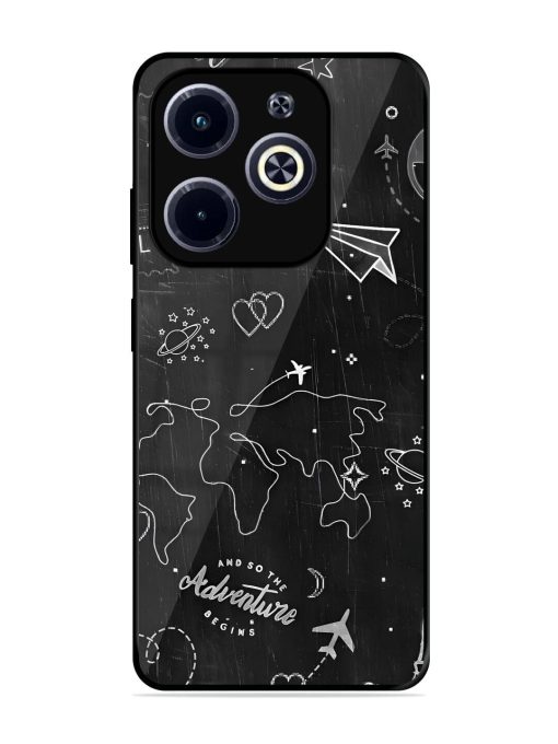 Wanderlust Sketchbook Glossy Soft Edge Case for Infinix Hot 40I