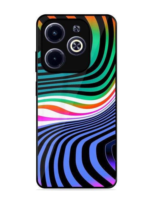 Psychedelic Waves Glossy Soft Edge Case for Infinix Hot 40I