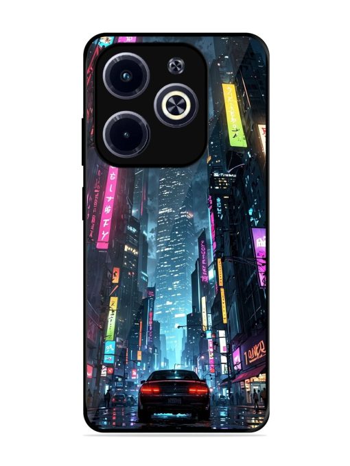 Neon Nightscape Glossy Soft Edge Case for Infinix Hot 40I