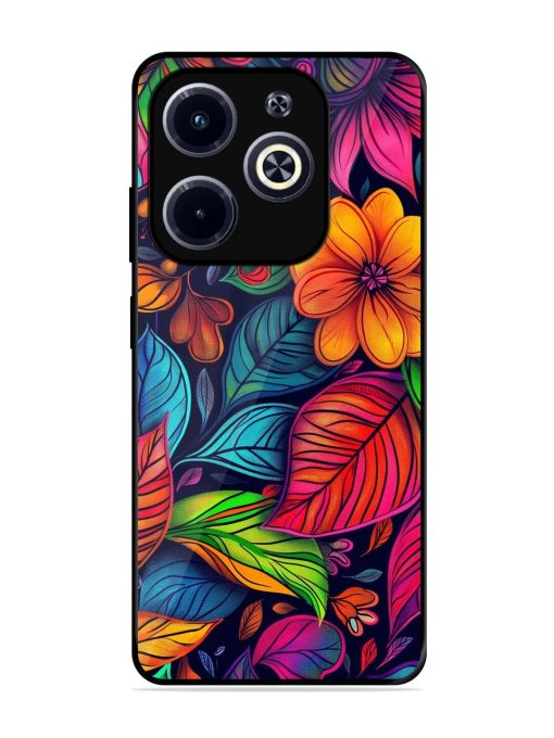 Rainbow Of Blooms Glossy Soft Edge Case for Infinix Hot 40I