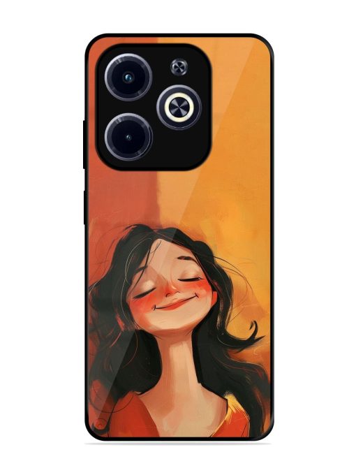 Neon Girl Glossy Soft Edge Case for Infinix Hot 40I