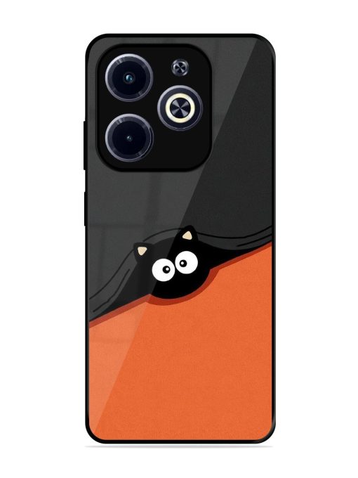 Peek-A-Boo Kitty Glossy Soft Edge Case for Infinix Hot 40I