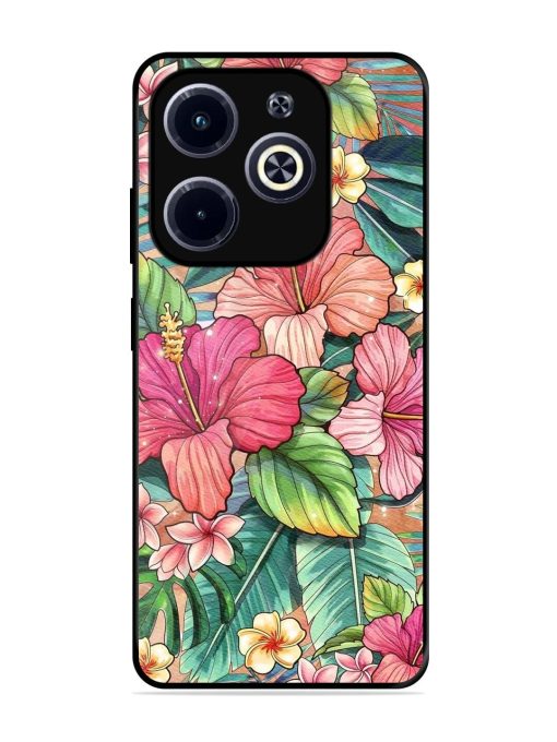 Tropical Tapestry Glossy Soft Edge Case for Infinix Hot 40I